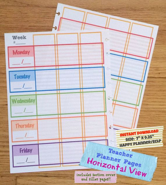 DIY Digital Planner
 Printable Teacher Homeschooling Planner Pages for MAMBI