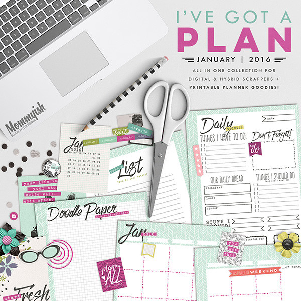 DIY Digital Planner
 January 2016 Planner Printables by Mommyish