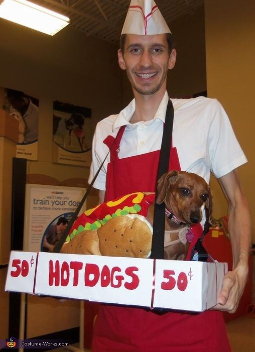 DIY Dog Costume For Humans
 Hot Dog Vendor Halloween Costume Contest at Costume