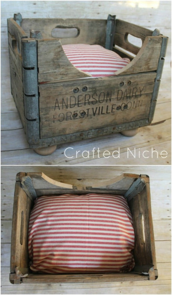 DIY Dog Crate Bed
 20 Easy DIY Dog Beds and Crates That Let You Pamper Your
