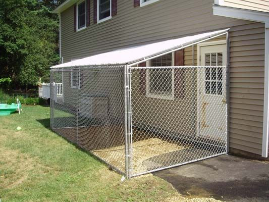 DIY Dog Kennel Roof
 Dog Kennel Chain Link Fence