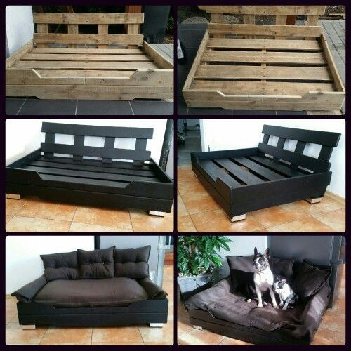 DIY Dog Pallet Bed
 DIY Pallet dog bed modern black style