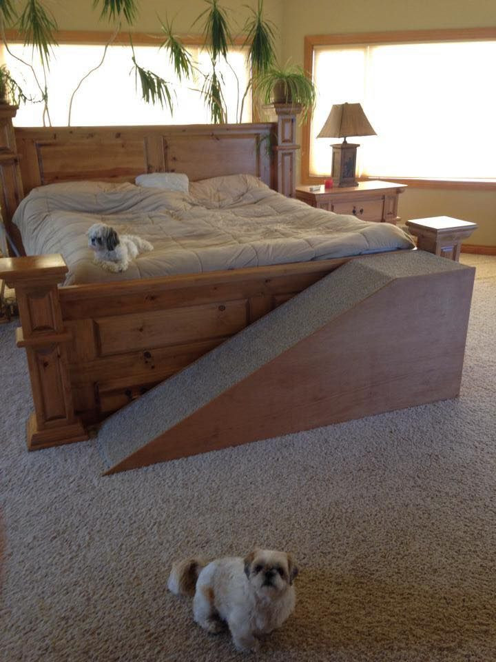 DIY Dog Ramp For High Bed
 found on DIY RAMP FOR DOGS