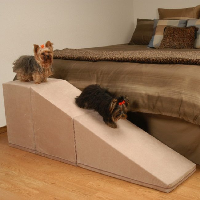 DIY Dog Ramp For High Bed
 homemade dog ramp for bed puppies Pinterest