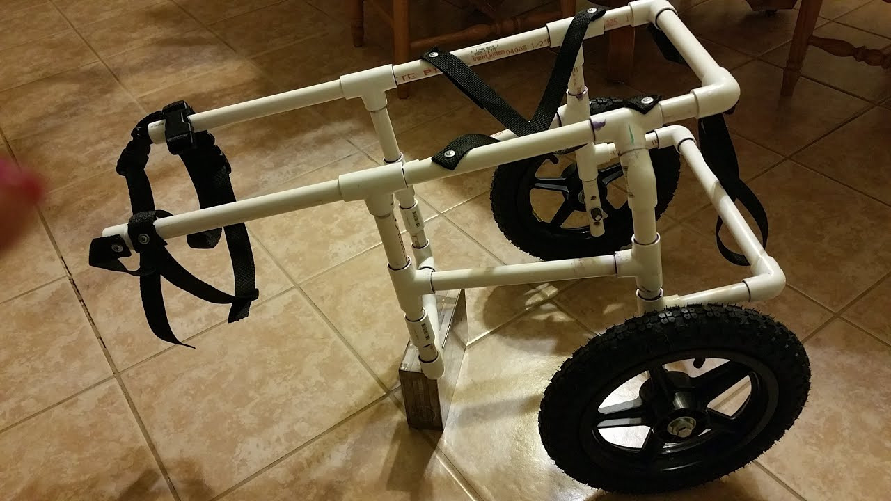 DIY Dog Wheelchair For Front Legs
 How To Build Your Own Doggie Wheelchair Part 1