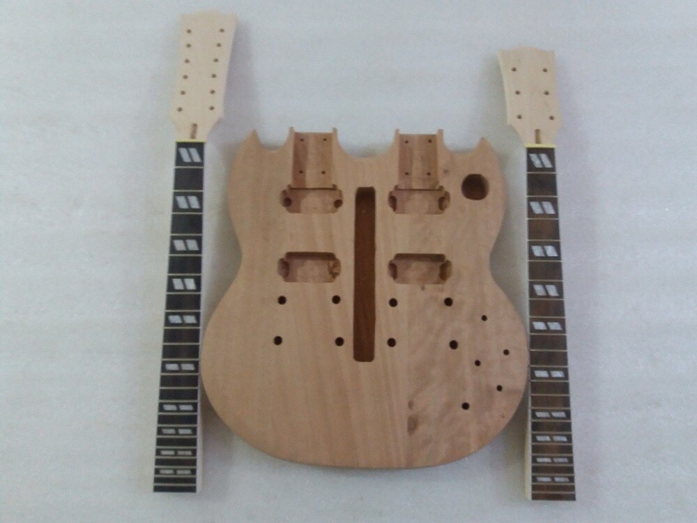 DIY Double Neck Guitar Kit
 DIY SG Electric Double Neck Guitar Kit Solid Mahogany Body