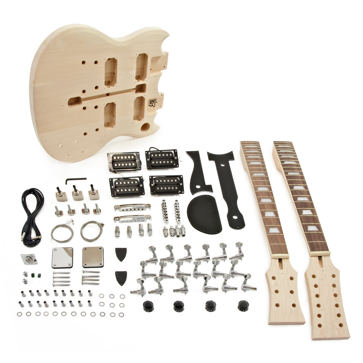 DIY Double Neck Guitar Kit
 Brooklyn Double Neck Guitar DIY Kit Nearly New at