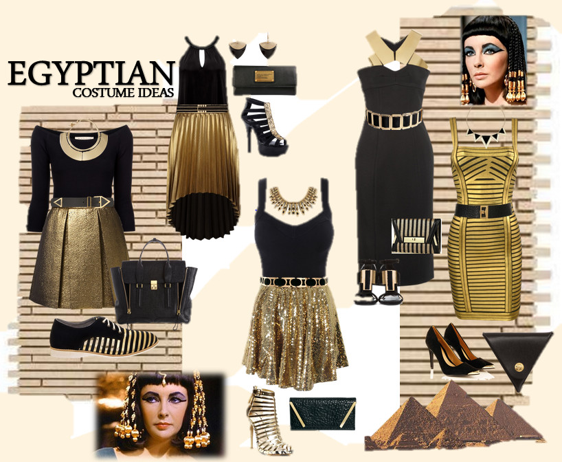 DIY Egyptian Goddess Costume
 egyptian costume ideas Perfect for Halloween Gold and