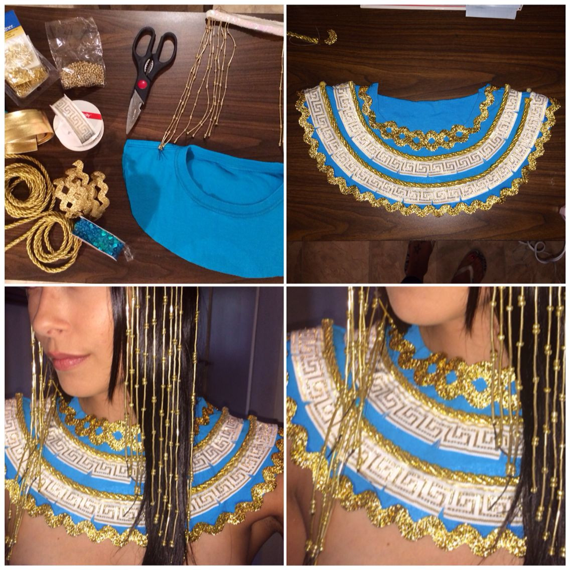 DIY Egyptian Goddess Costume
 DIY CLEOPATRA COSTUME My DIY beaded headpiece and