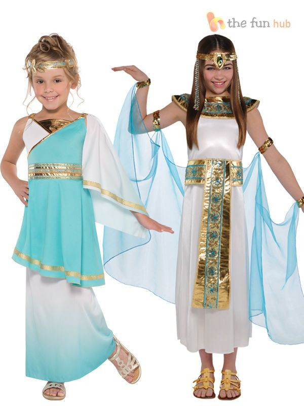 DIY Egyptian Goddess Costume
 Girls Egyptian Greek Queen Goddess Cleopatra Toga Fancy