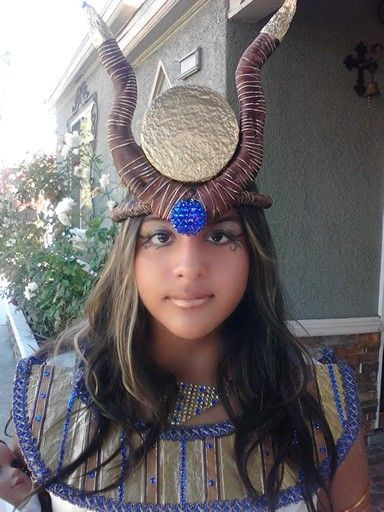 DIY Egyptian Goddess Costume
 Home made Egyptian goddess Isis costume I love to help