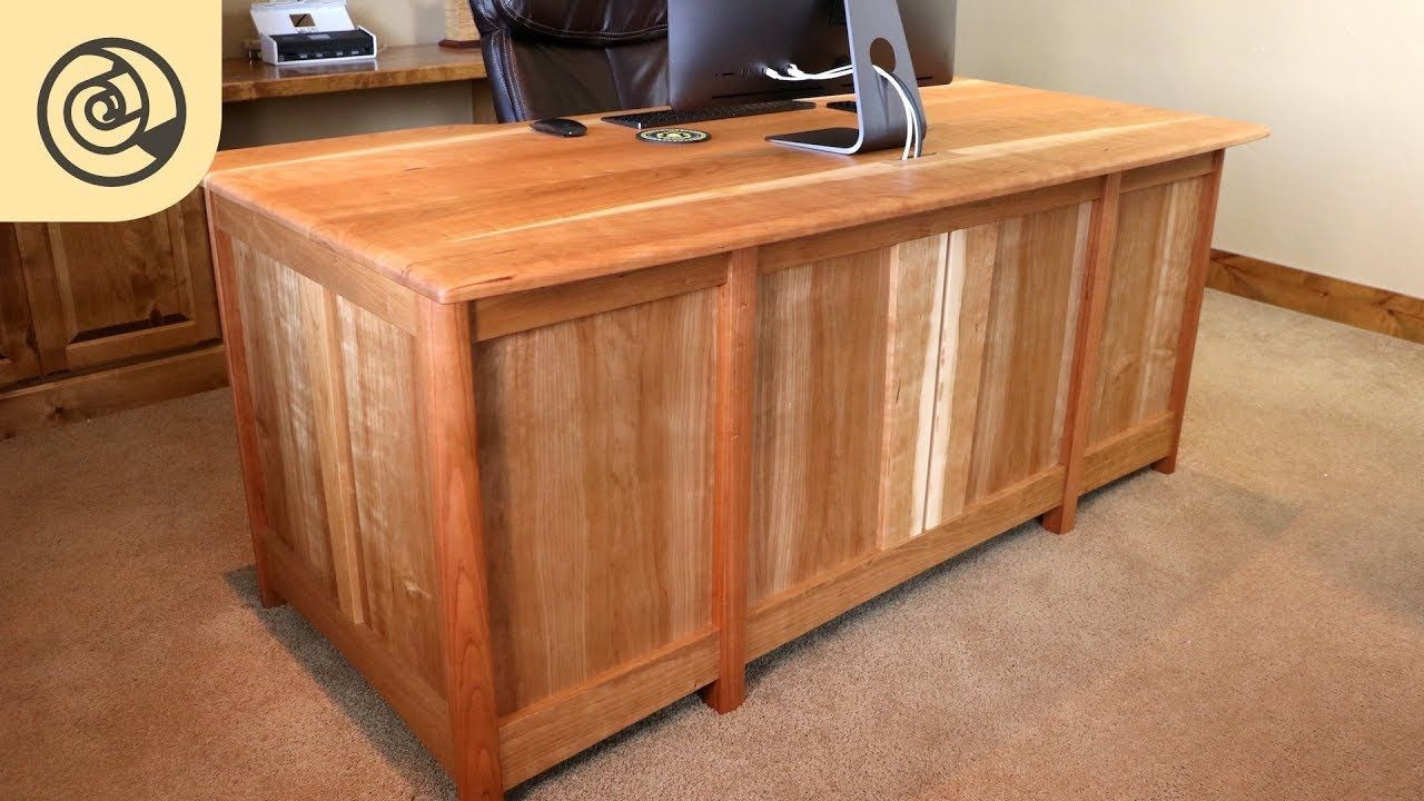 DIY Executive Desk Plans
 Executive Desk With Wireless Charging and Hidden Drawer