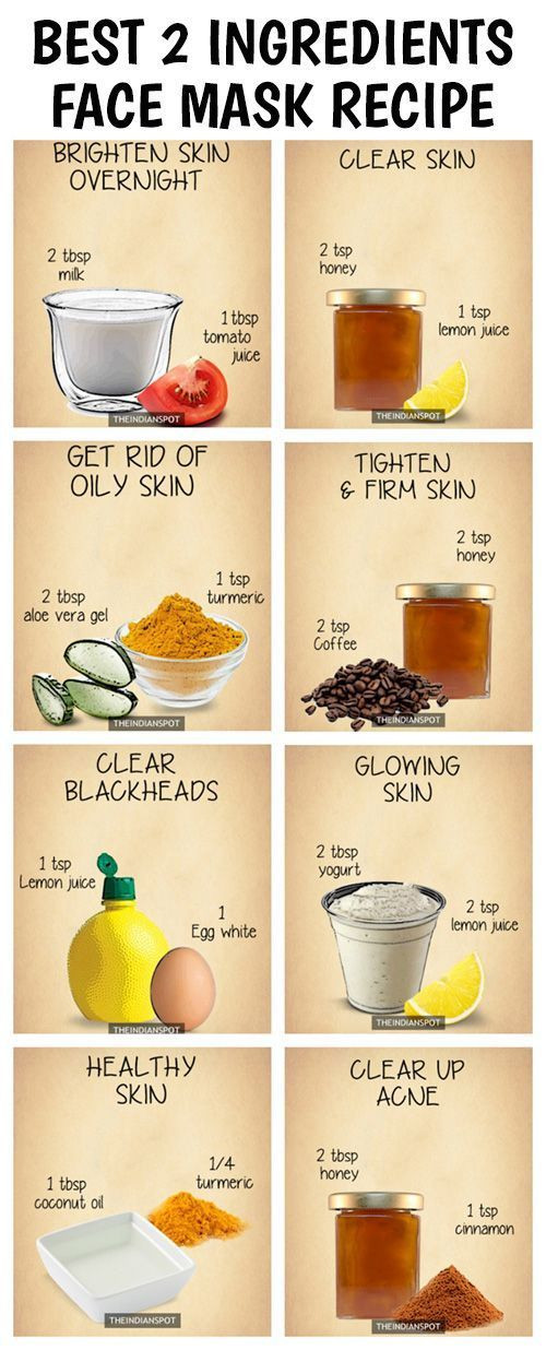 DIY Face Mask Recipe
 10 Amazing 2 ingre nts all natural homemade face masks