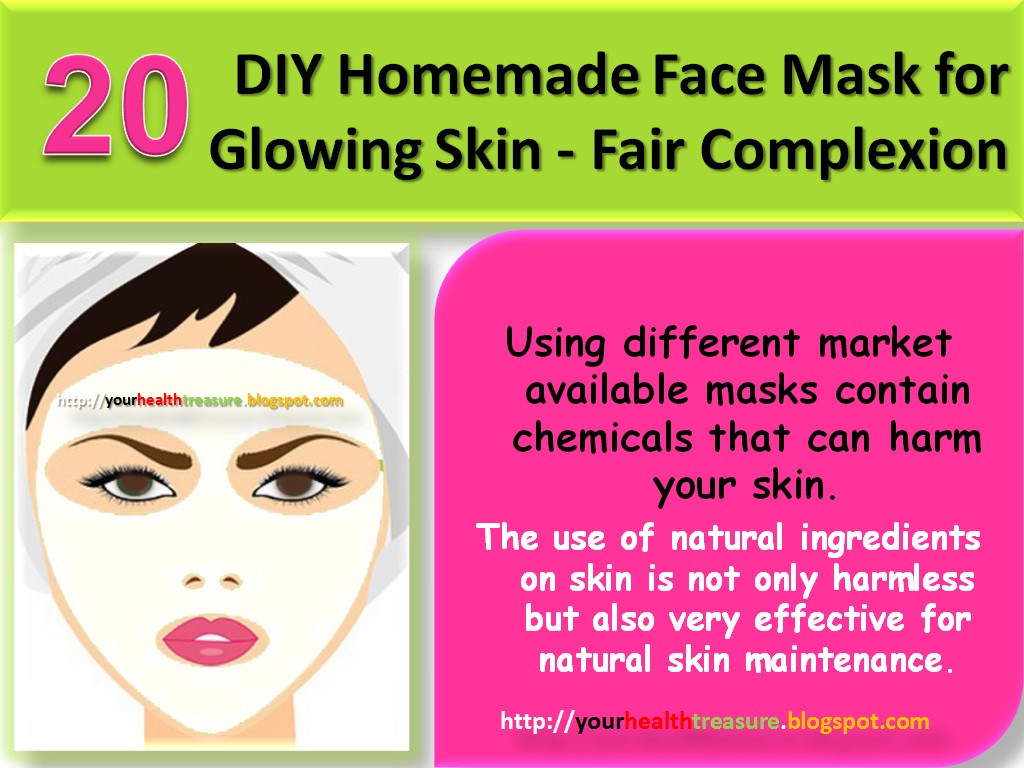 DIY Facial Mask For Glowing Skin
 20 DIY Homemade Face Mask for Glowing Skin Fair