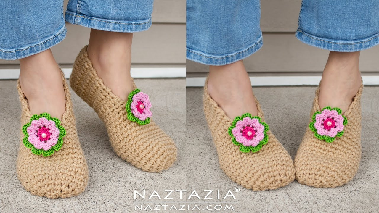 DIY For Adults
 DIY Tutorial Crochet Sweet Simple Slippers Soft Shoes