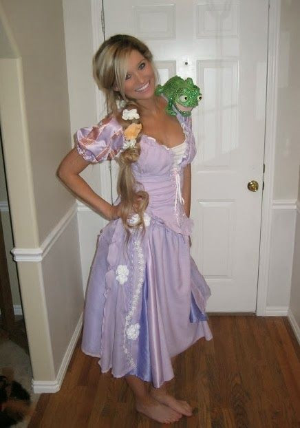 DIY For Adults
 DIY Homemade Rapunzel Tangled Halloween Costume for adults