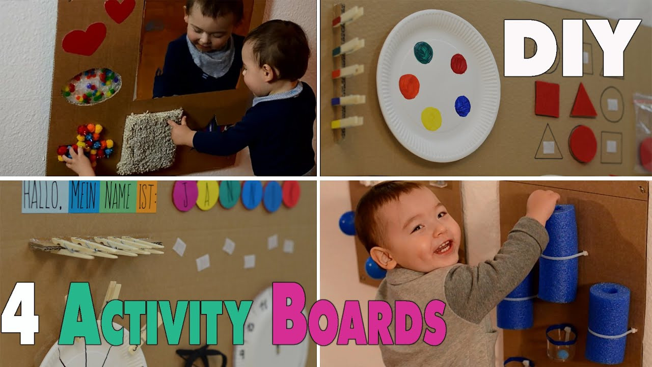DIY Games For Toddlers
 4 DIY Activity Boards for babys and toddlers