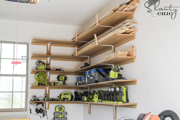 DIY Garage Organizer
 Super Easy DIY Garage Shelves Shanty 2 Chic