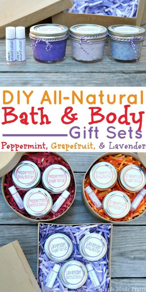 DIY Gift Sets
 3 Easy DIY All Natural Bath and Body Gift Sets Simple