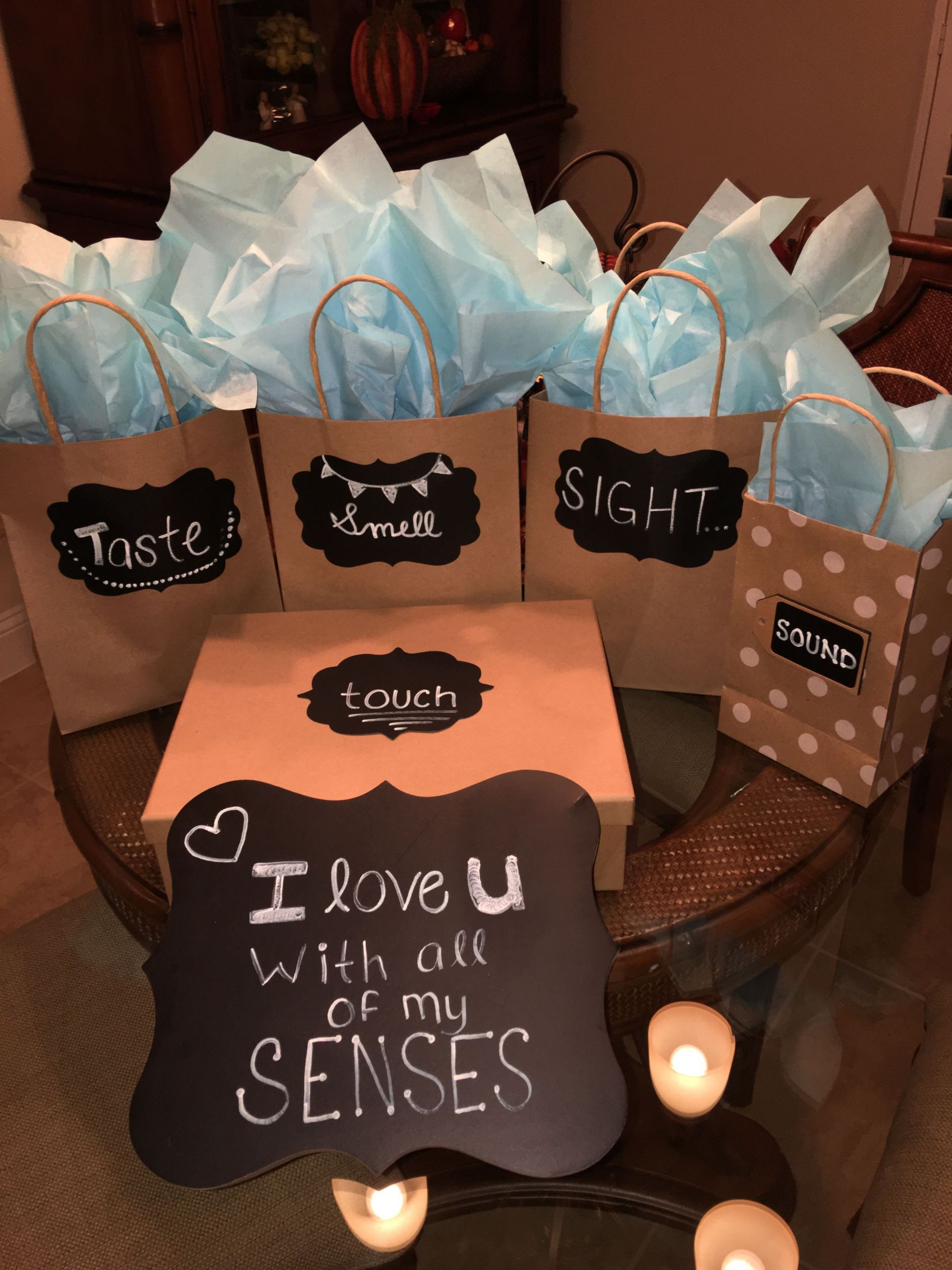 Diy Gifts For Boyfriend Birthday
 I love you with all of my senses my version for my