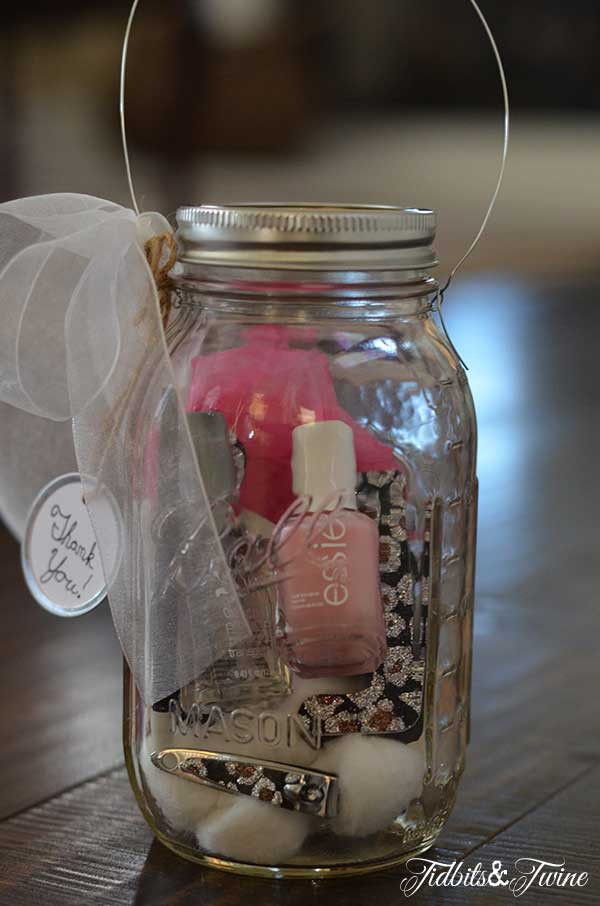 DIY Gifts With Mason Jars
 Crafty Beauty DIY Mason Jar Manicure Kit and Lantern