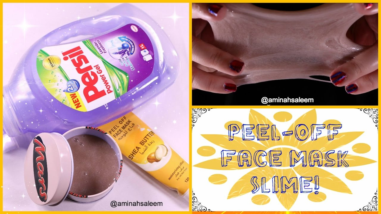 DIY Glue Face Mask
 DIY No Glue Slime using peel off face mask 2 ingre nts