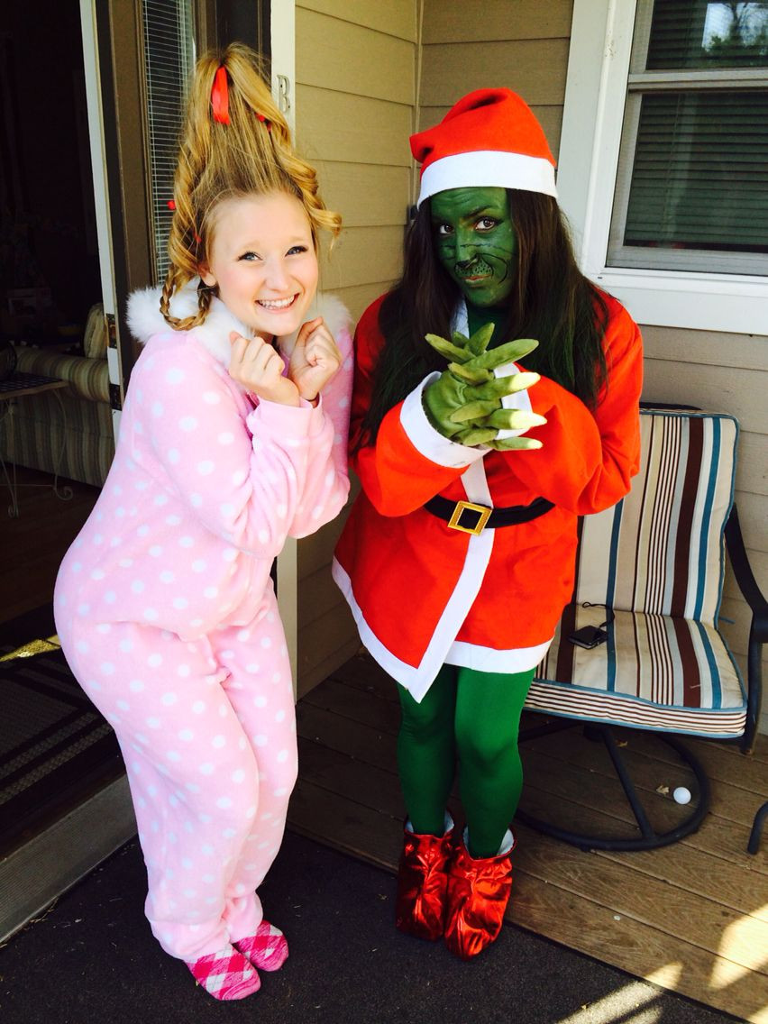 DIY Grinch Costume
 Cindy Lou who and the grinch DIY Halloween costumes