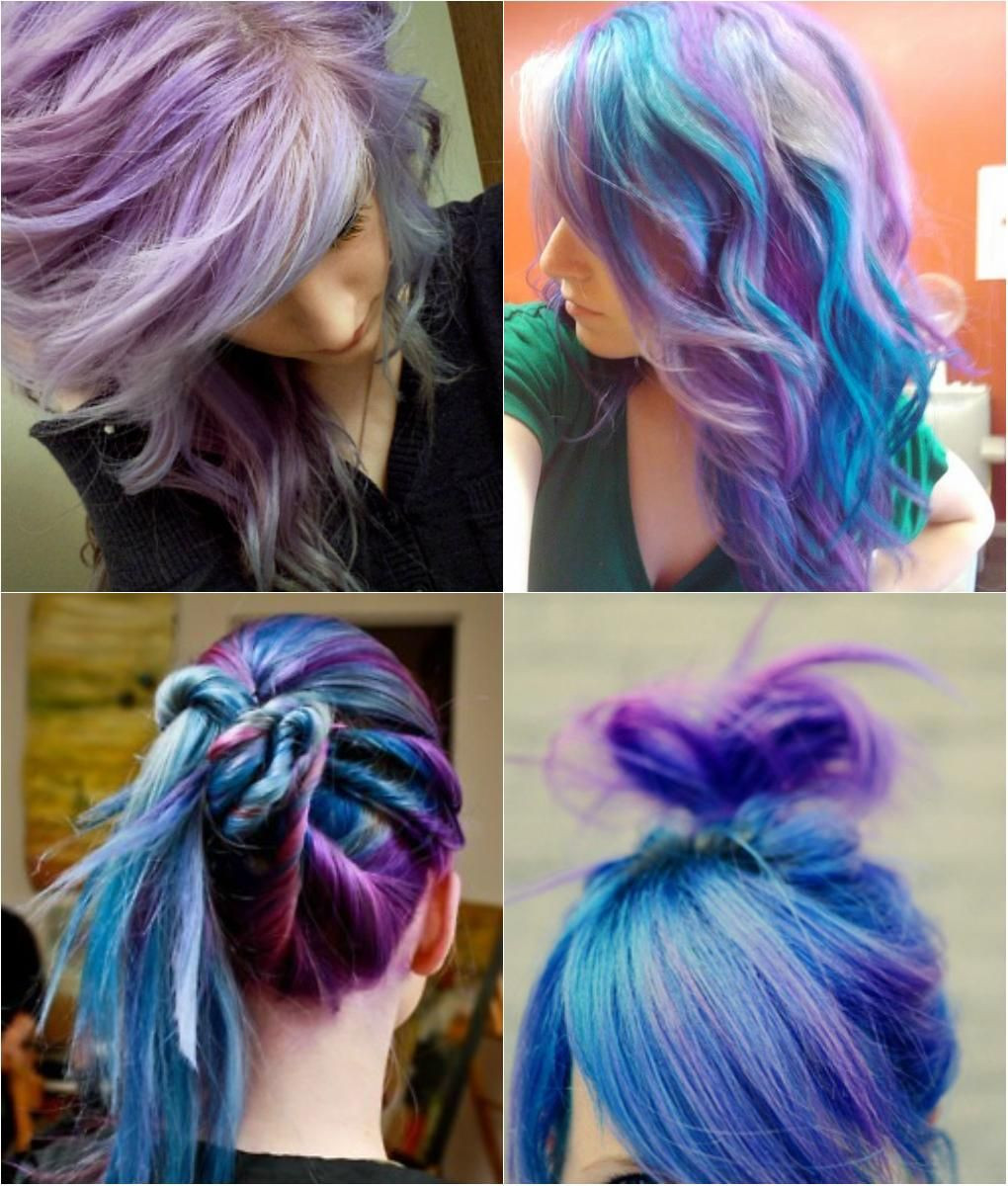 DIY Hair Color Ideas
 Hair tips and ideas DIY Color Hair Blue and Violet