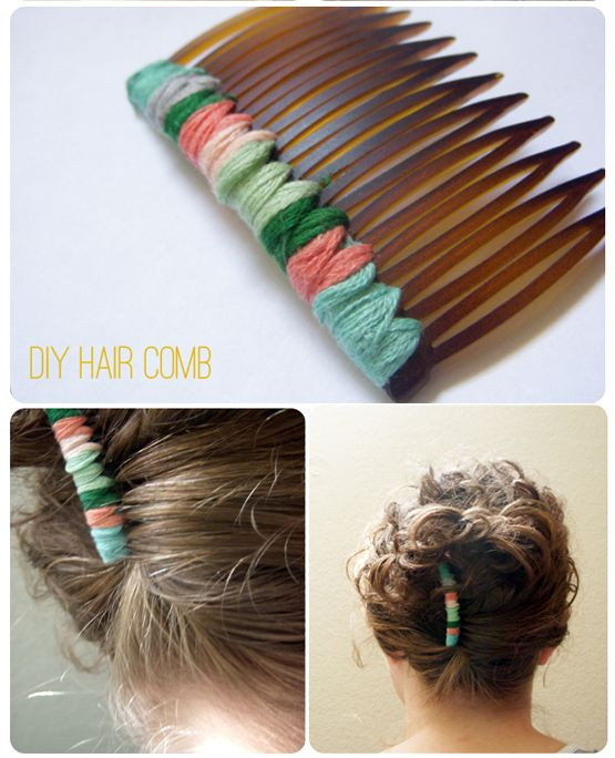 DIY Hair Combs
 Simple & sweet friendship hair b