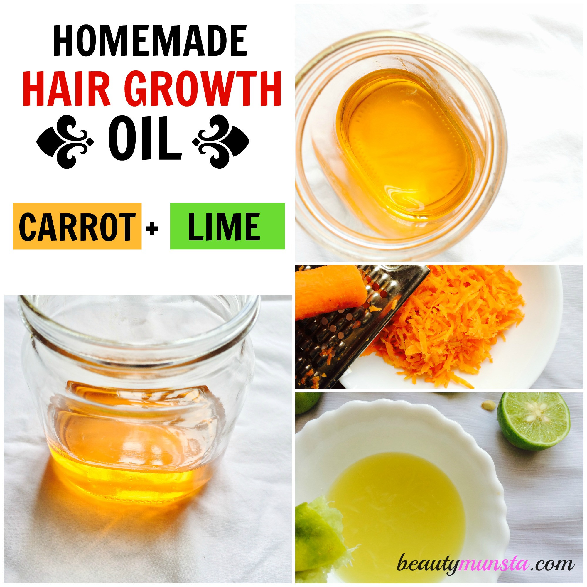 DIY Hair Grease
 Carrot & Lime Homemade Hair Oil Recipe for Hair Growth