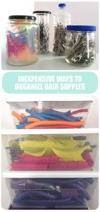 DIY Hair Product Organizer
 Organize hair supplies