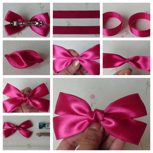 DIY Hair Ribbons
 Wonderful DIY Easy and Cute Bow Hairclip