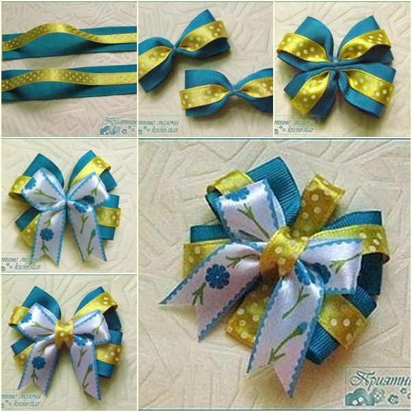 DIY Hair Ribbons
 DIY Beautiful Satin Ribbon Bow Hair Clip