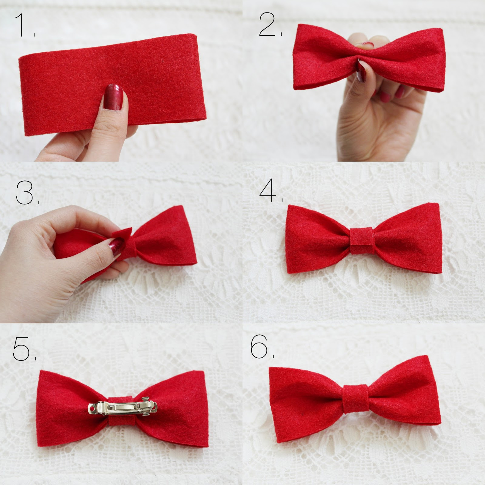 DIY Hair Ribbons
 Little Red Bowtalk DIY Felt Hair Bow