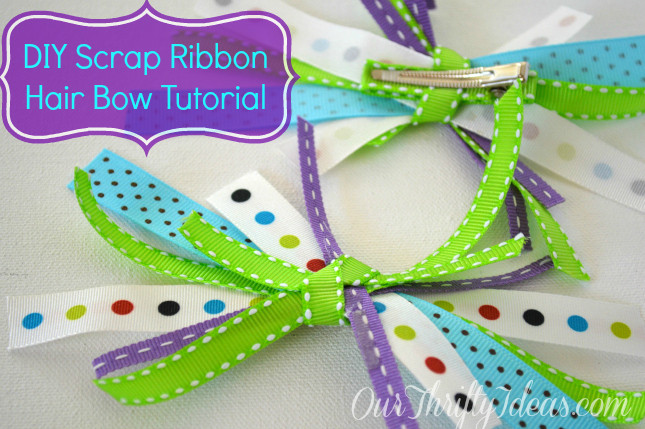 DIY Hair Ribbons
 Tutorial Fabric Ribbon Hair Bows Our Thrifty Ideas