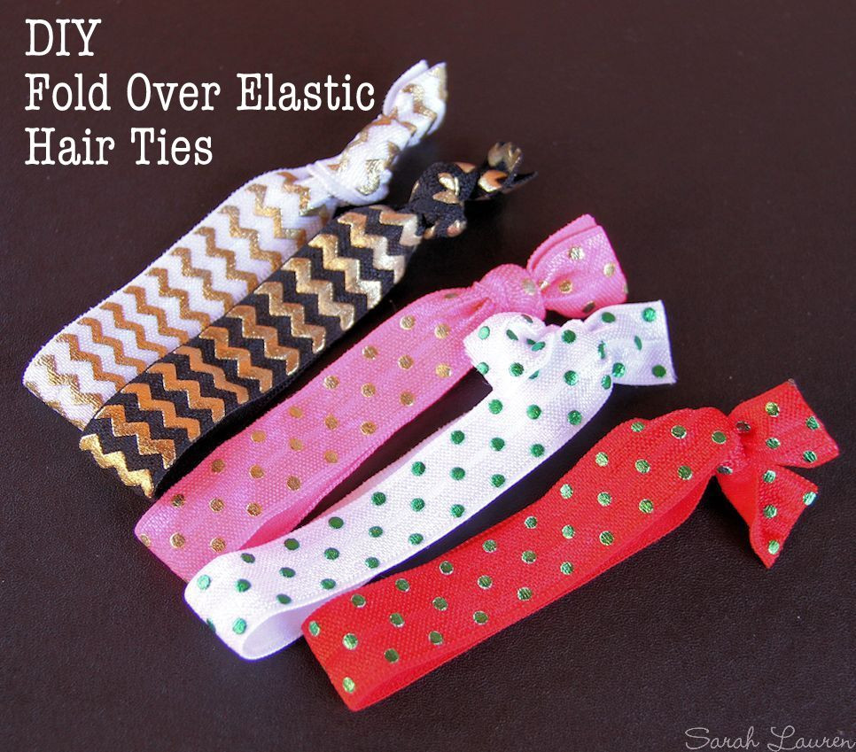 DIY Hair Tie
 DIY Fold Over Elastic Hair Ties & Headbands