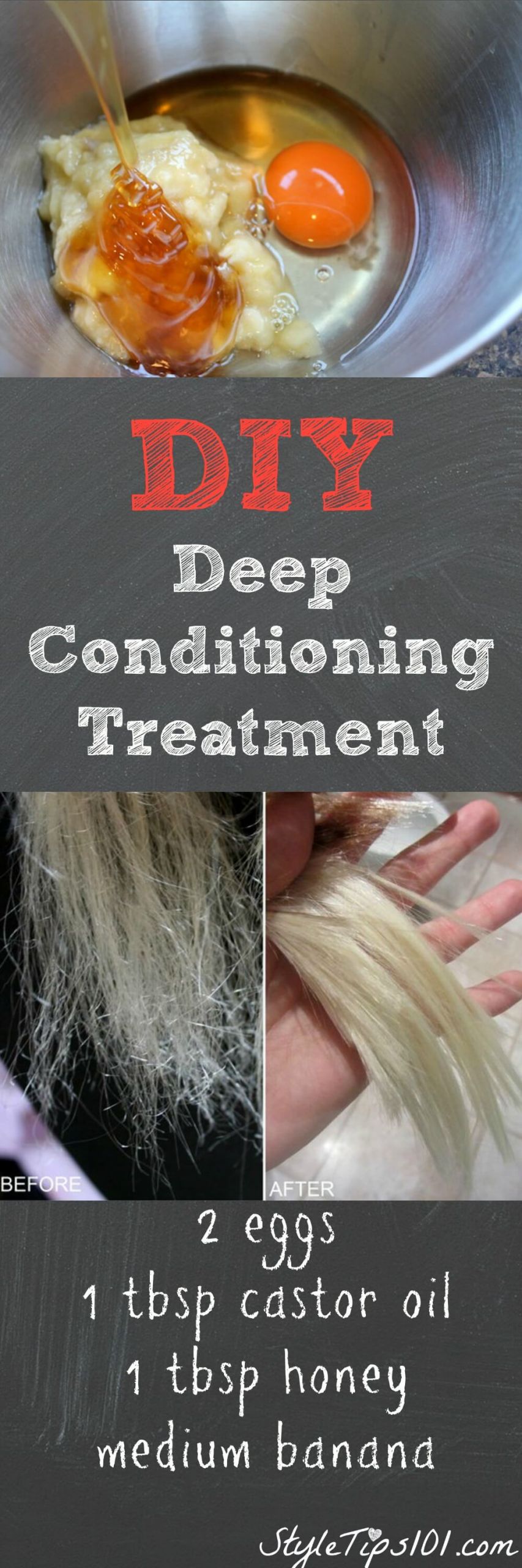 DIY Hair Treatment
 DIY Deep Conditioning Treatment With Egg and Castor Oil