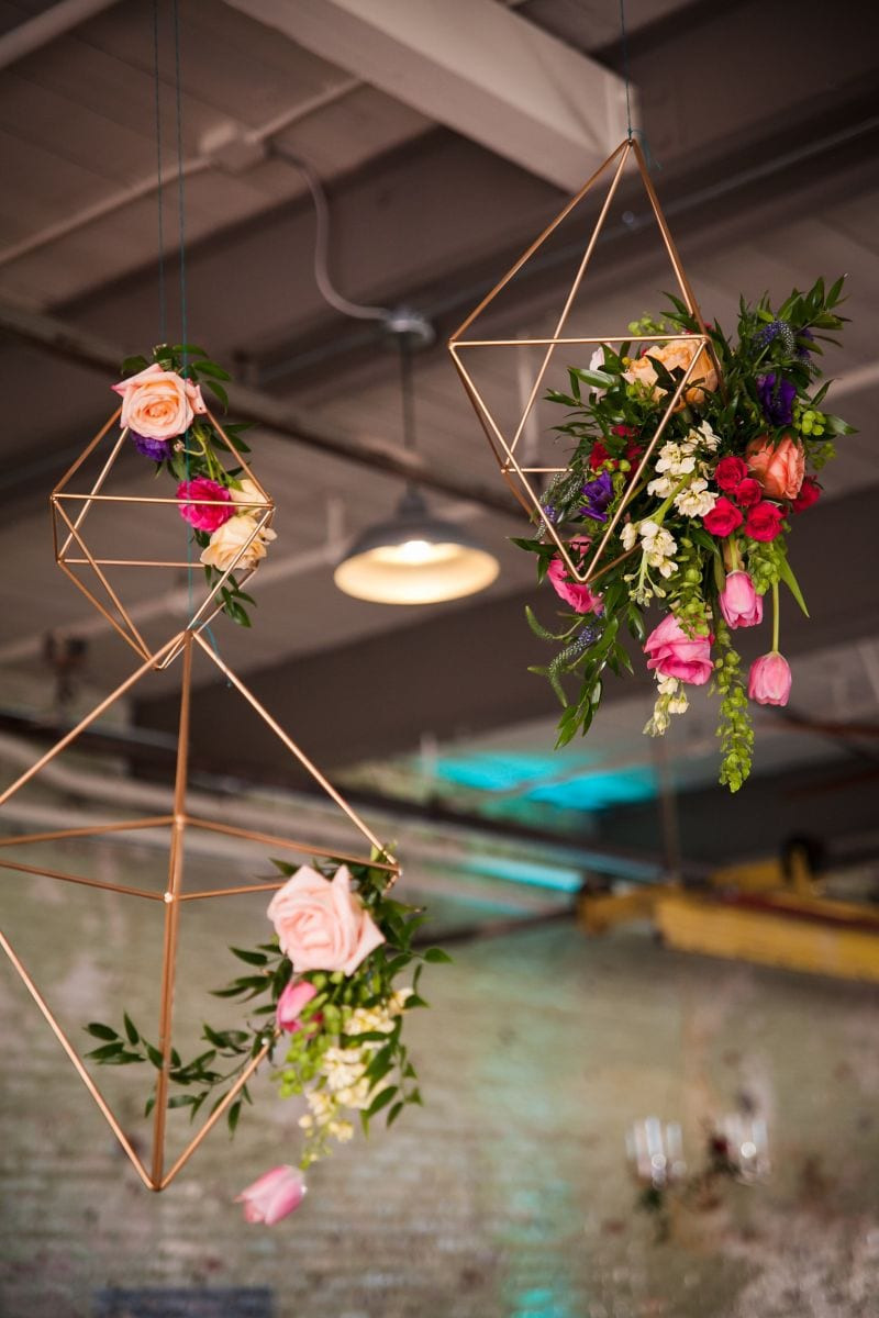 DIY Hanging Decorations
 Geometric Wedding Decor
