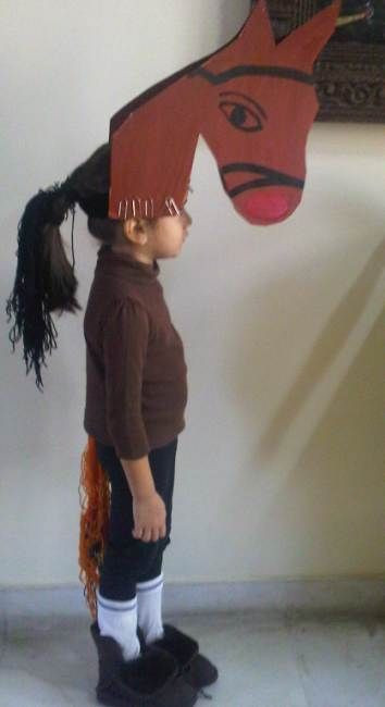 DIY Horse Costumes
 Head gear for a diy horse Costume ideas for kids for wild