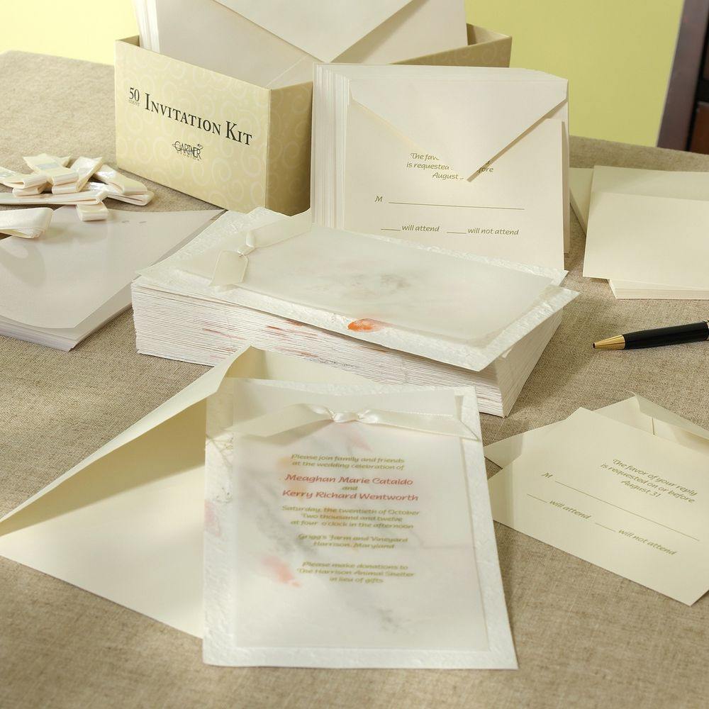 DIY Invitations Kits
 Ivory Natural Beauty Handmade Paper DIY Invitation Kit