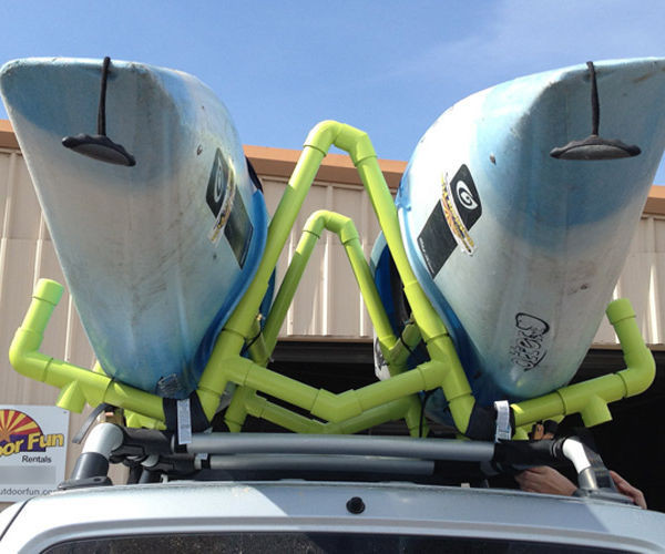 DIY Kayak Rack For Car
 PVC Kayak Roof Rack Carrier