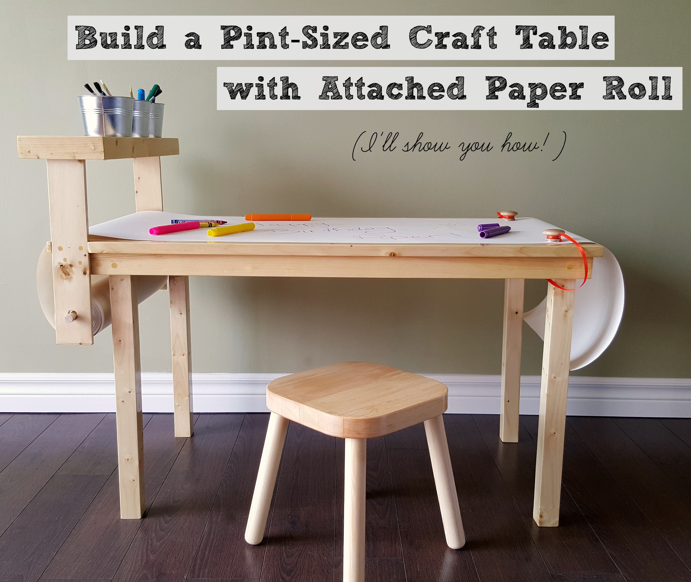 Diy Kids Art Table
 Turtles and Tails DIY Children s Craft Table with Paper Roll