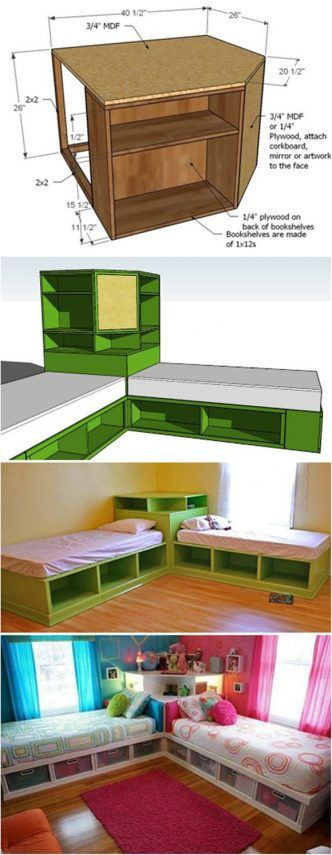DIY Kids Bed With Storage
 How to DIY Corner Unit for the Twin Storage Bed
