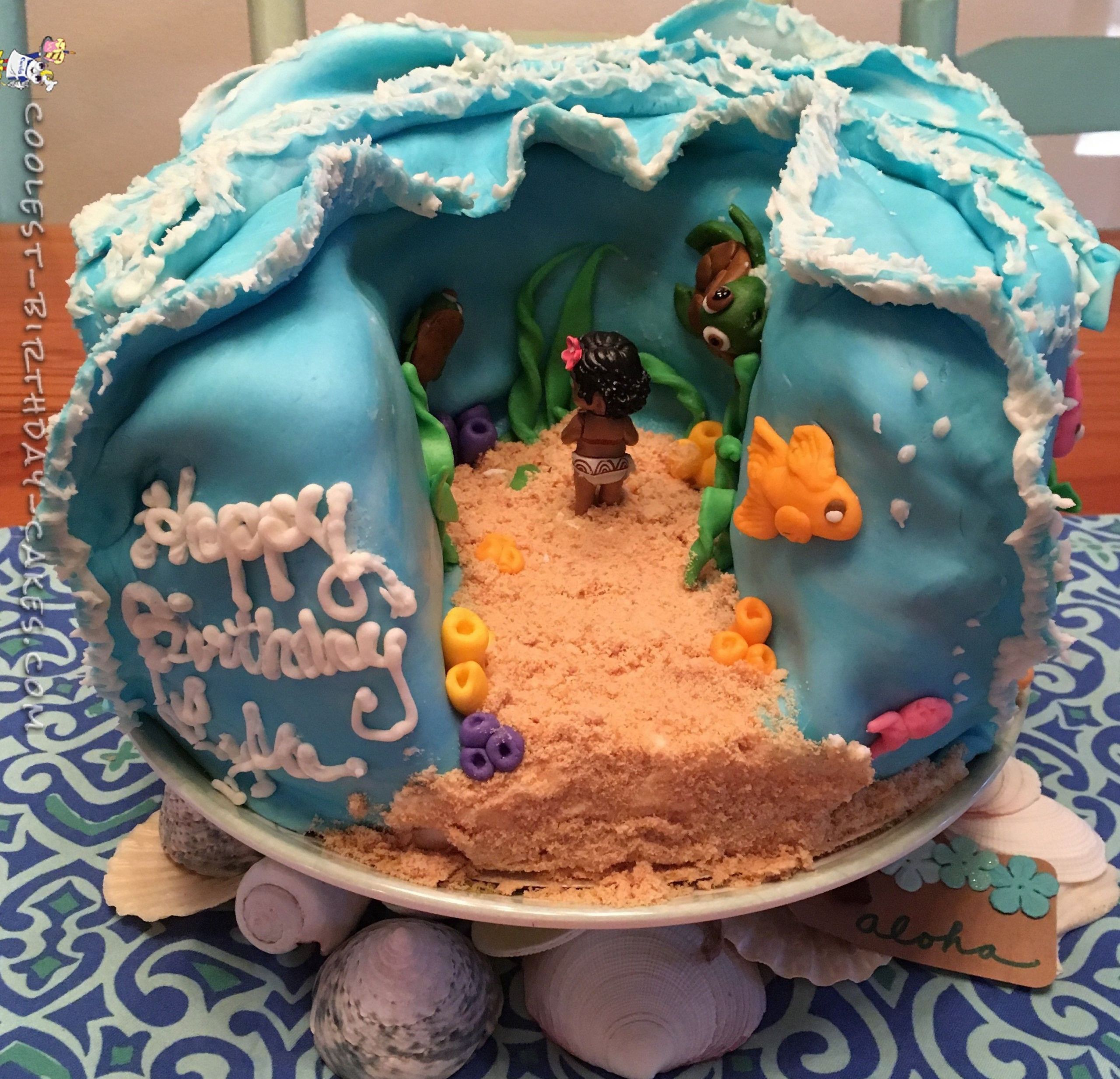 DIY Kids Birthday Cakes
 Cool Homemade Moana Cake in 2019