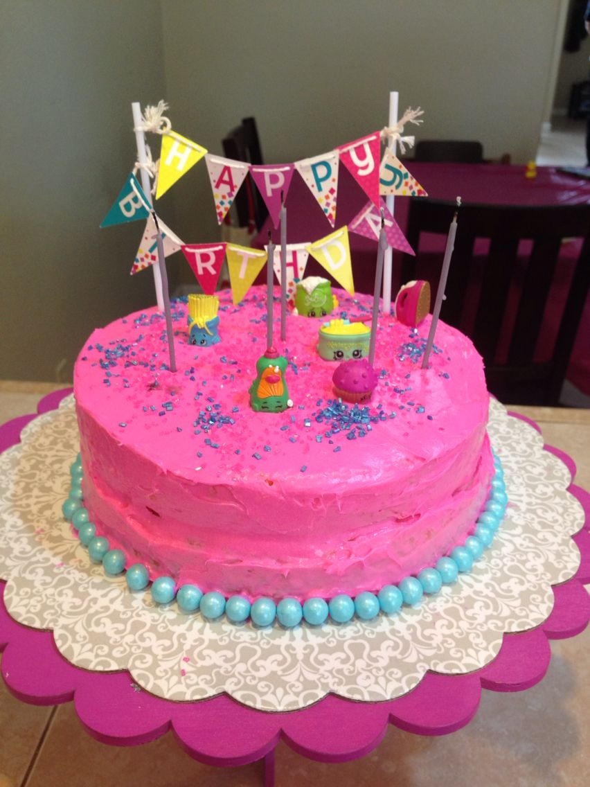 DIY Kids Birthday Cakes
 Shopkins DIY cake cake stand and birthday banner are