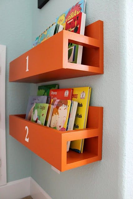 DIY Kids Bookshelves
 DIY bookshelves for the boys room