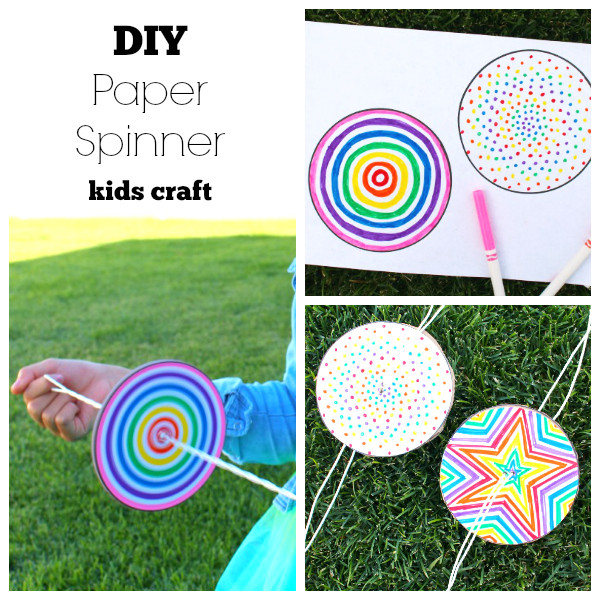 DIY Kids Crafts
 DIY Paper Spinner for Endless Fun