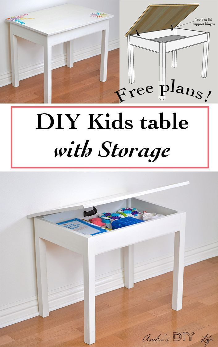 DIY Kids Desk Plans
 DIY Kids Table with Storage Ideas for Kids decor