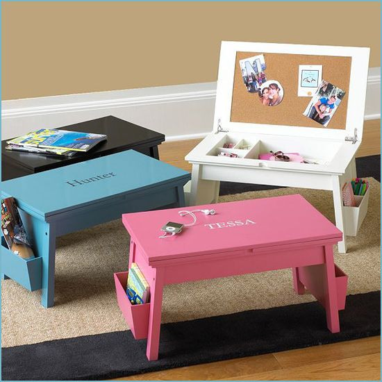 DIY Kids Desks
 This would make a great little area for a child work on