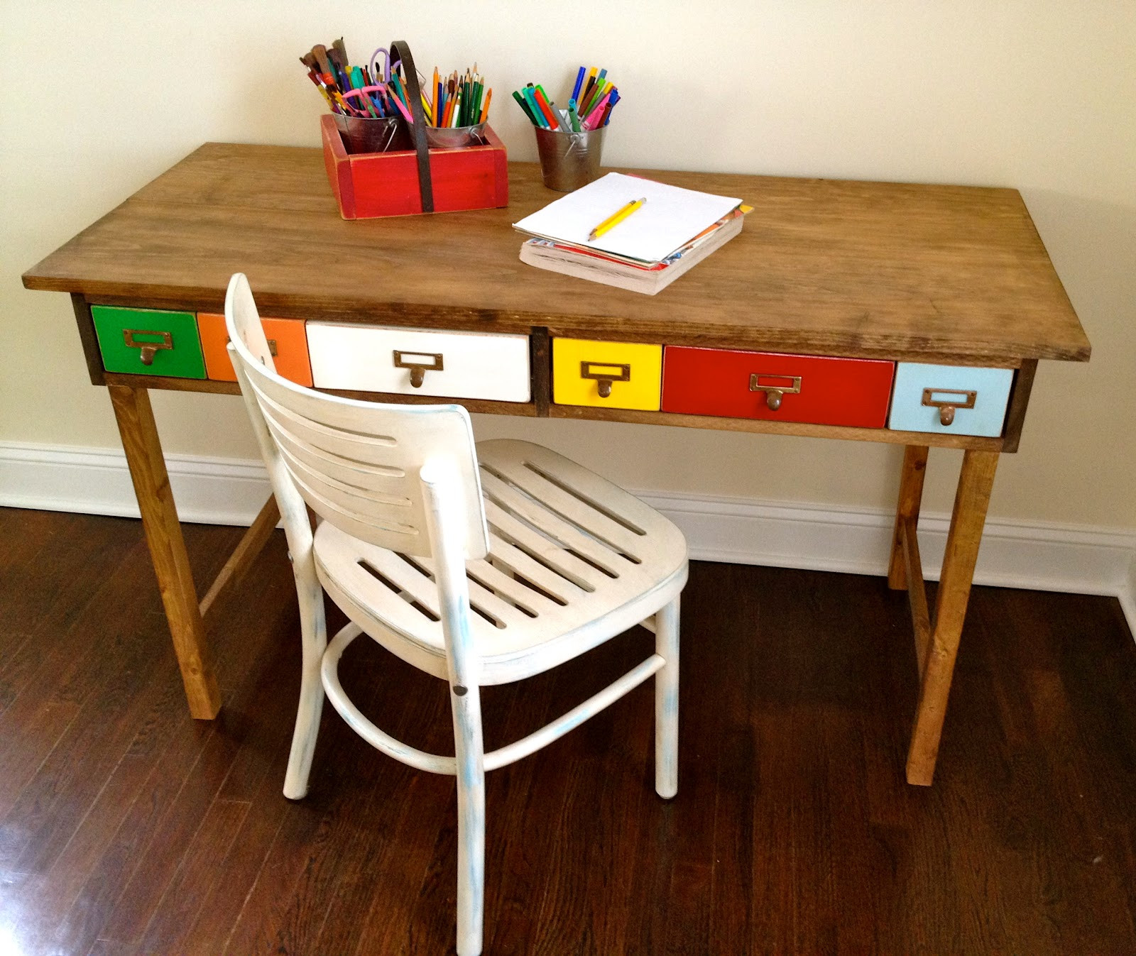 DIY Kids Desks
 That s My Letter DIY Kids Desk with Multi Color Drawers